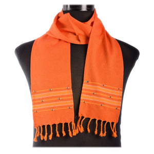 Handcrafted Kikoy Beaded Scarf – Kenyan Cultural Fashion Accessory