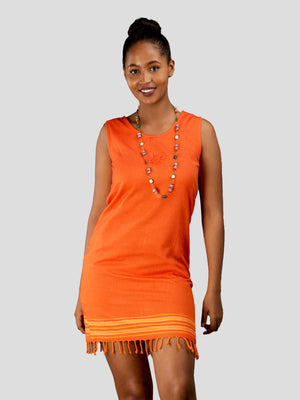 Kikoy African Short Dress - Authentic Kenyan Made by Oneway