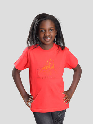 Running Giraffes Kids T-Shirt | Unique Animal Designs - Oneway Kenya