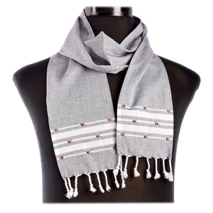 Kikoy Beaded Cotton Scarf – Modern African Style
