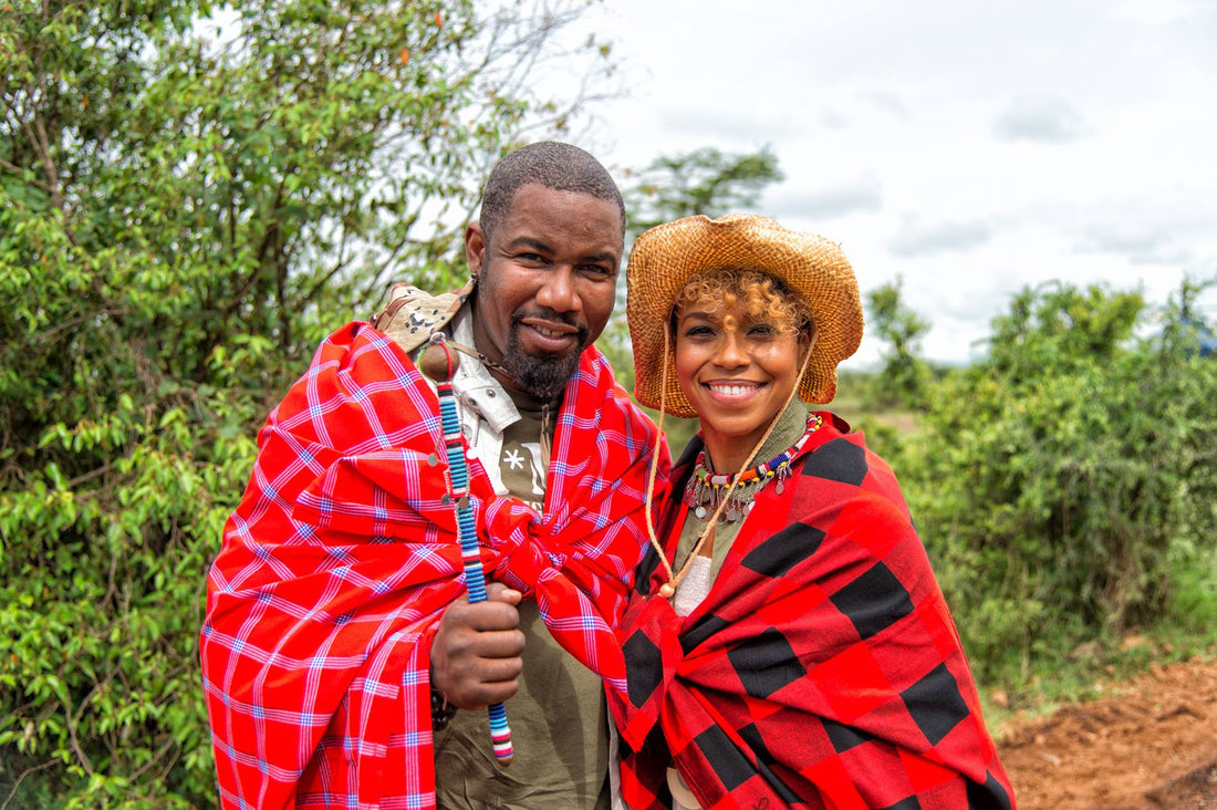 Hollywood Meets Heritage: Michael Jai White Dons Oneway at Olare Mara Kempinski. Masai Shuka - Onewaykenya