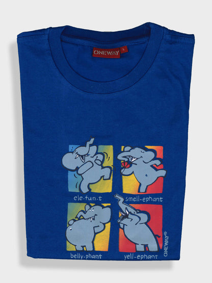 Four Fun Elephants Kids’ T-Shirt – Playful & Durable Children’s Clothing Made in Kenya by Oneway