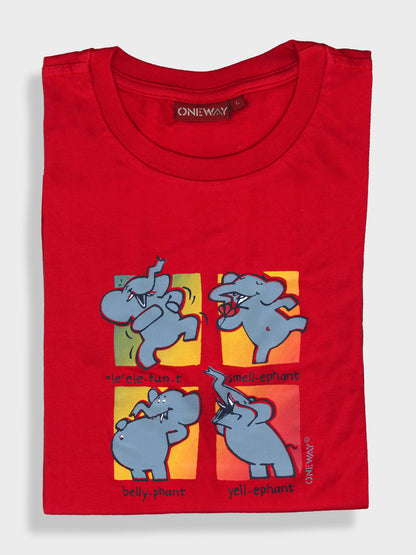Four Fun Elephants Kids’ T-Shirt – Playful & Durable Children’s Clothing Made in Kenya by Oneway