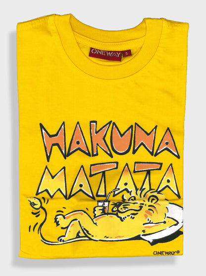 Hakuna Matata Simba Kids T-Shirt | Fun Animal Prints - Oneway Kenya