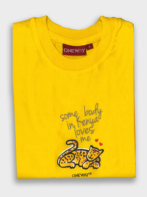 Somebody in Kenya Loves Me Kids’ T-Shirt – Fun & Comfortable Children’s Wear Made in Kenya by Oneway