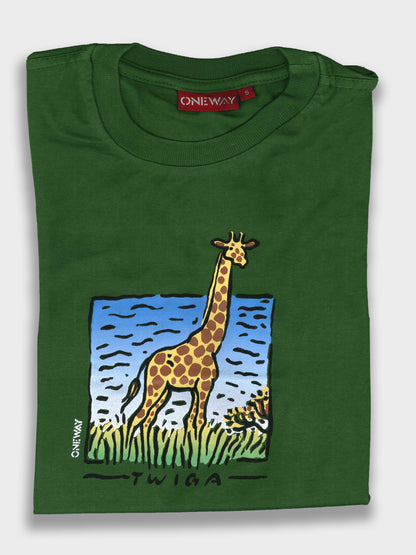Twiga Print Kids’ T-Shirt – Fun & Durable Printed Children’s Clothing Made in Kenya by Oneway