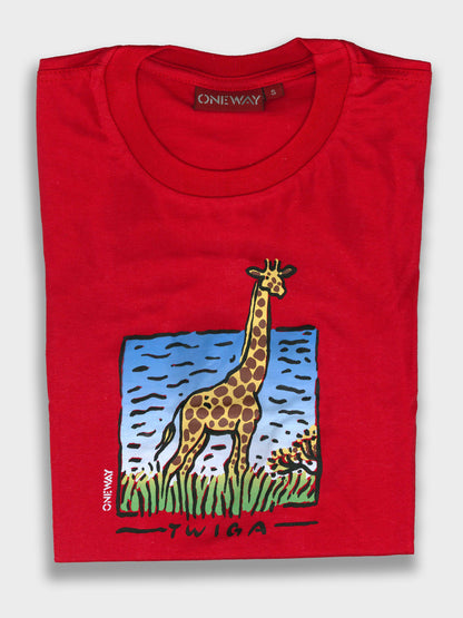 Twiga Print Kids’ T-Shirt – Fun & Durable Printed Children’s Clothing Made in Kenya by Oneway