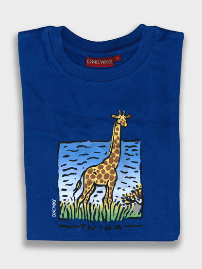 Twiga Print Kids’ T-Shirt – Fun & Durable Printed Children’s Clothing Made in Kenya by Oneway