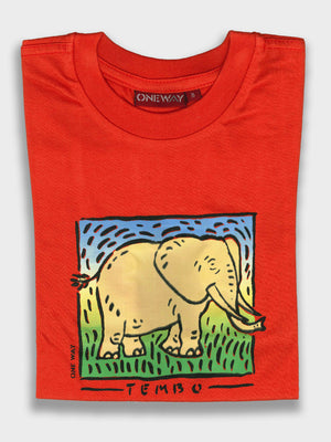Tembo Print Kids’ T-Shirt – Durable & Fun Children’s Clothing Made in Kenya by Oneway