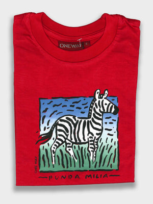 Punda Milia Print Kids’ T-Shirt – Fun Zebra-Inspired Children’s Clothing Made in Kenya by Oneway