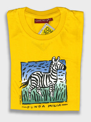 Punda Milia Print Kids’ T-Shirt – Fun Zebra-Inspired Children’s Clothing Made in Kenya by Oneway