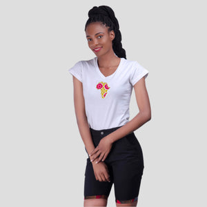 Africa Khanga Applique Ladies T-Shirt