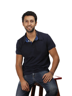 Wakanda Polo-Shirt With collar Kitenge Detail