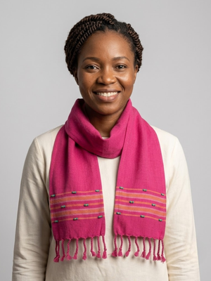 Kikoy Beaded Shawl – Fuschia