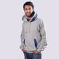 MU Cotton Fleece Hoodies with Kitenge - Black