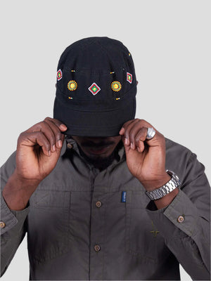Circle Diamonds (Masai Beads) - Army Cap