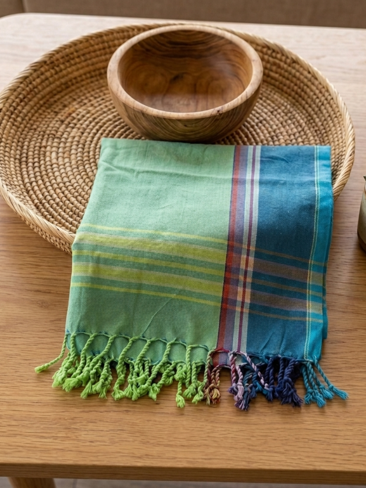 Kikoy Wrap - Lime Blue
