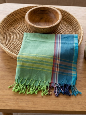 Kikoy Wrap - Lime Blue