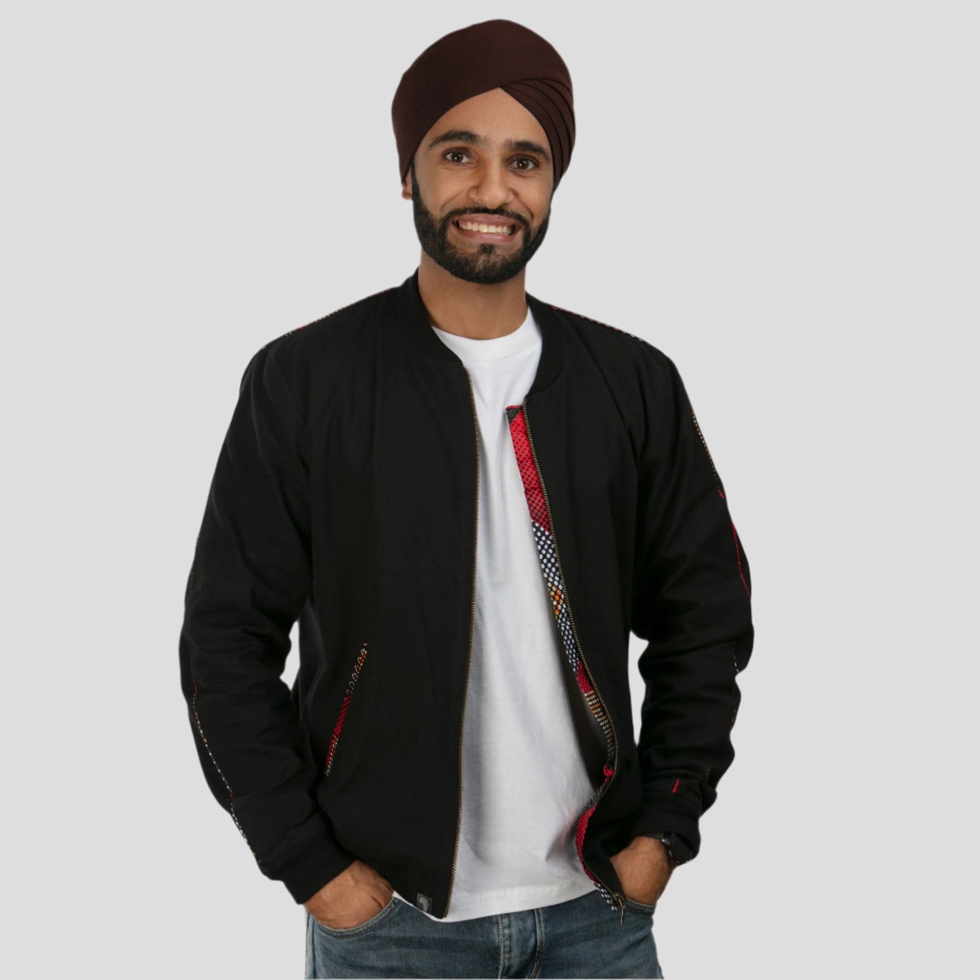 WAKANDA AFRICAN BOMBER JACKET - BLACK