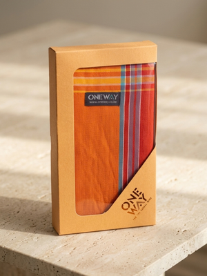 Kikoy Wrap - Orange White
