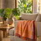 Kikoy Wrap - Orange White