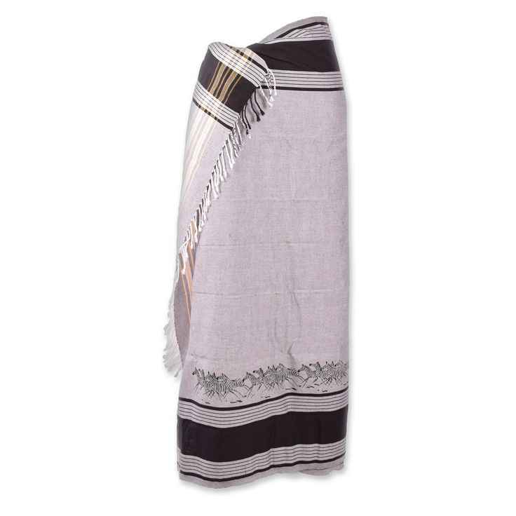 Printed Kikoy Running Zebras