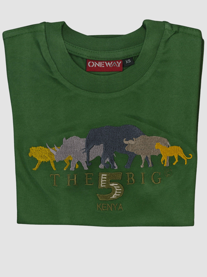 Big Five Kids T-Shirt - Embroidered T-Shirts for Little Adventurers