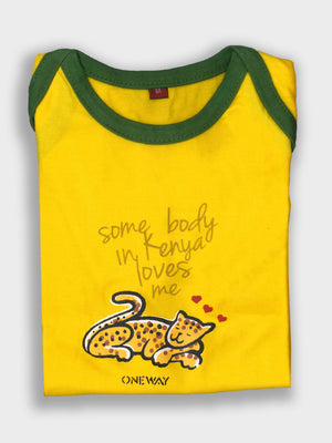 Infant T-Shirt “Somebody in Kenya Loves Me” | Oneway Baby Clothes
