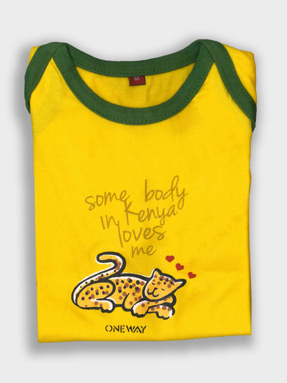 Infant T-Shirt “Somebody in Kenya Loves Me” | Oneway Baby Clothes