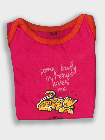 Infant T-Shirt “Somebody in Kenya Loves Me” | Oneway Baby Clothes