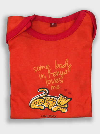 Infant T-Shirt “Somebody in Kenya Loves Me” | Oneway Baby Clothes