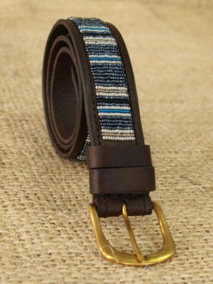 Handmade Maasai Beaded Leather Belt – Kenyan Artisan Design | Oneway Kenya Belts 900