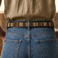 Earthy Vertical Lines– Beaded Leather Belt | 925
