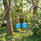 African Diamond Earrings - Handcrafted Blue Glass Jewelry | OneWay Kenya