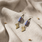 African Trade Bead Earrings - Brass Africa Map Jewelry | Indian Ocean Home Decor Set by OneWay Kenya