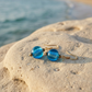 African Diamond Earrings - Handcrafted Blue Glass Jewelry | OneWay Kenya