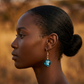 African Diamond Earrings - Handcrafted Blue Glass Jewelry | OneWay Kenya