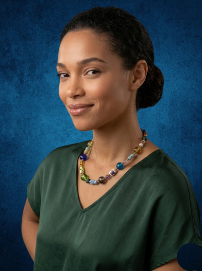 African Diamond Short Necklace - Elegant and Unique Jewelry Piece
