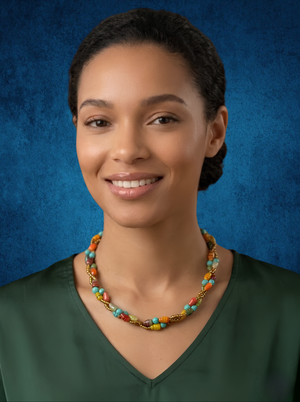 African Love Bird Necklace - Short Design