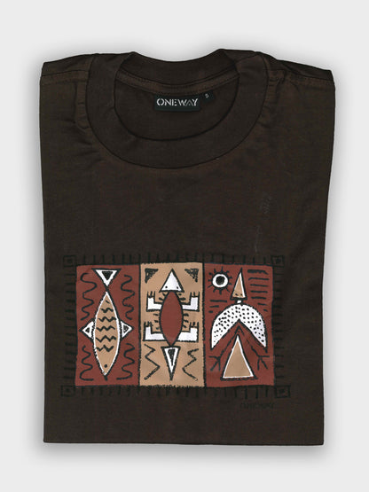 Oneway Kenya African Motives T-Shirt – 100% Cotton
