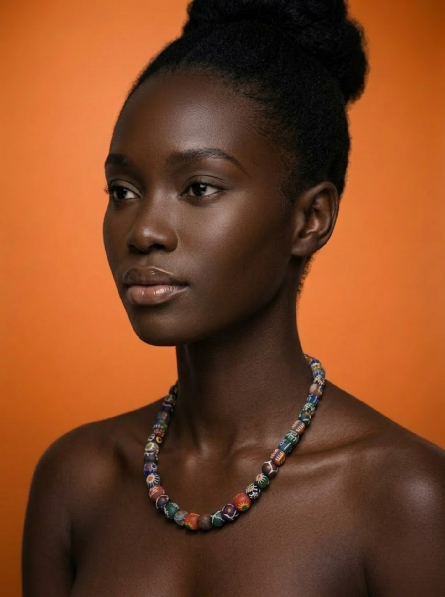 African Trade Bead - Long Necklace