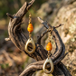 African Love Bird Earrings - Handcrafted Brass & Swirl Bead Jewelry | Zanny Zebra Set by OneWay Kenya