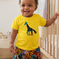 Baby Giraffe Short Sleeve T-Shirt | Khanga Appliqué – Design By Me