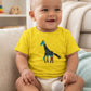 Baby Giraffe Short Sleeve T-Shirt | Khanga Appliqué – Design By Me
