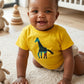 Baby Giraffe Short Sleeve T-Shirt | Khanga Appliqué – Design By Me
