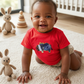 Baby Hippo Short Sleeve T-Shirt | Khanga Appliqué – Design By Me