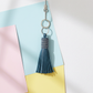 Leather Beaded Keychain - Blue - Onewaykenya