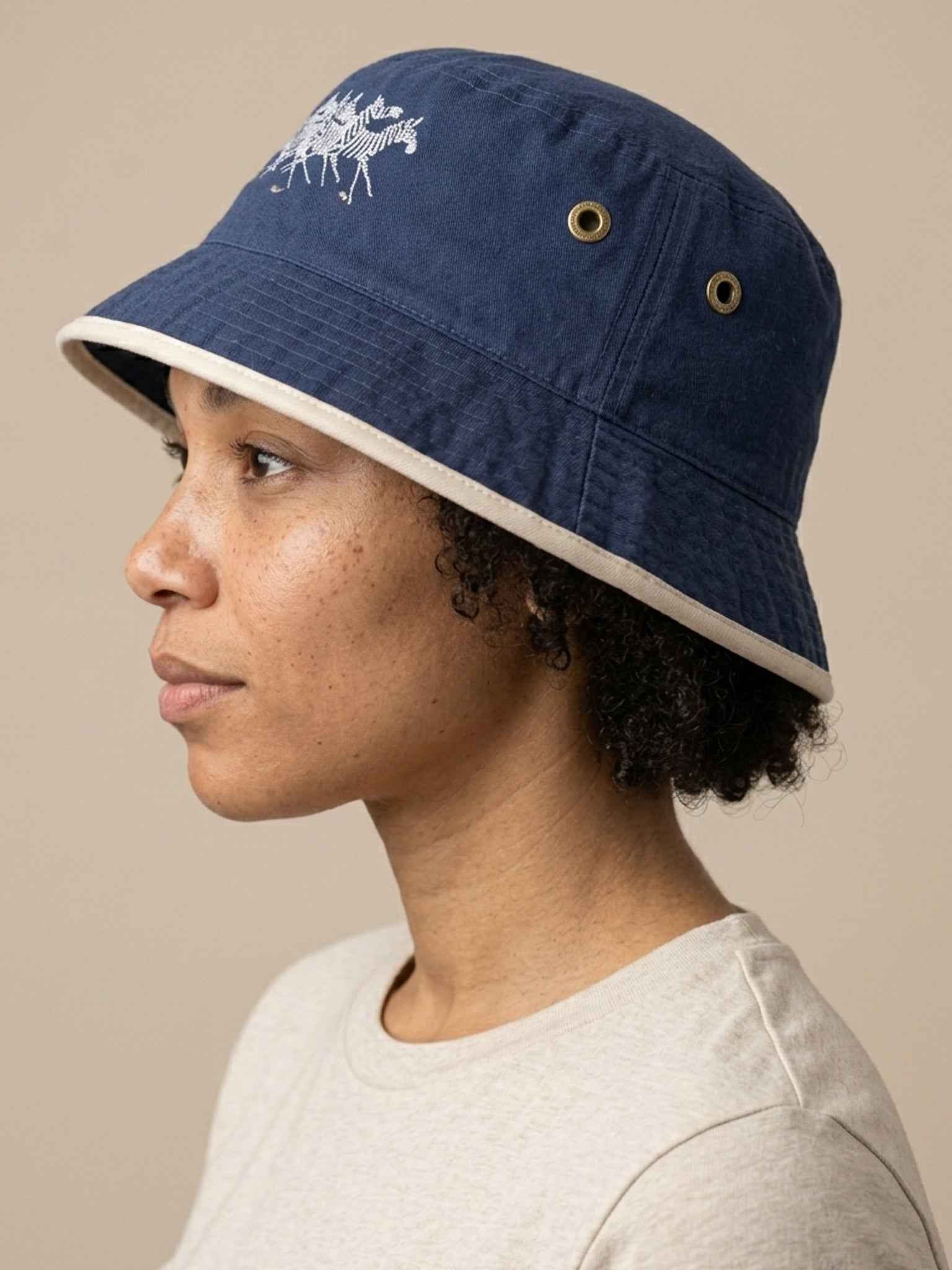 Running Zebras - Embroidered Bucket Hat