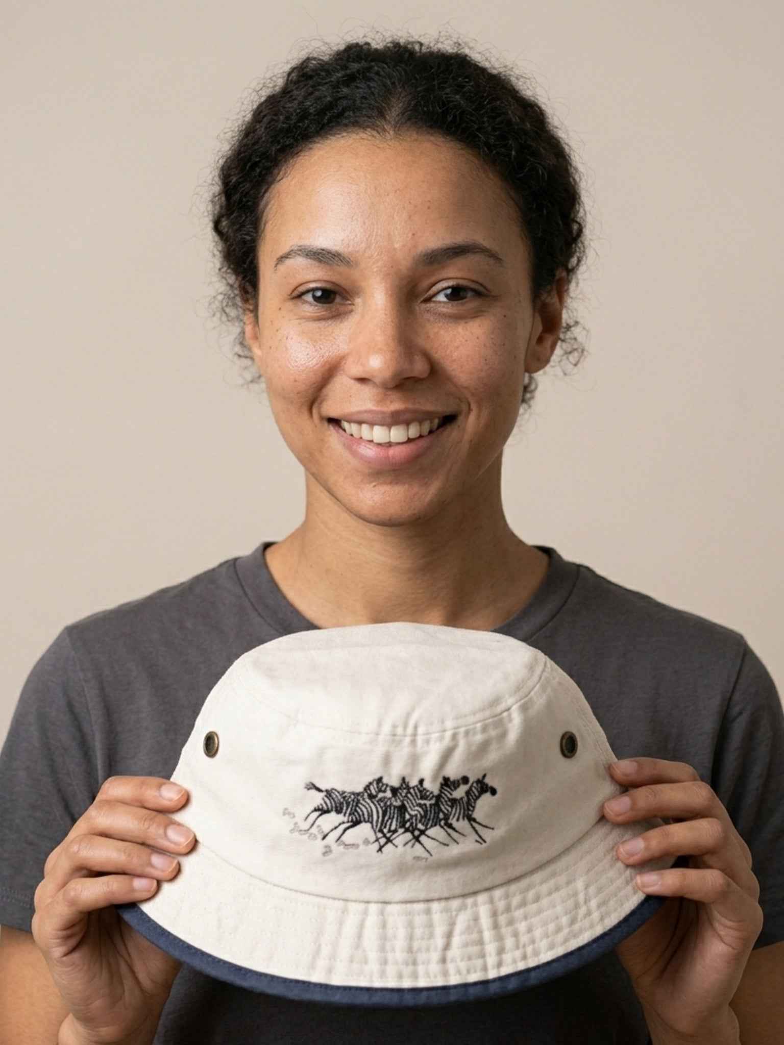 Running Zebras - Embroidered Bucket Hat