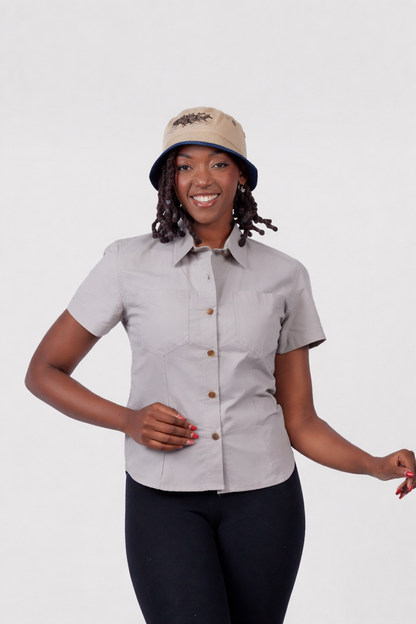 Kili Ladies 3/4 Sleeve Shirt - Stylish Short Sleeve Safari Shirt for Women
